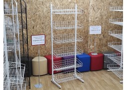 Стелаж прикасовий односторонній (6 корзин 66х26см. білий)